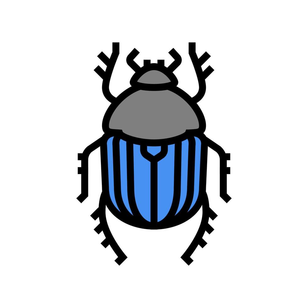 ilustração vetorial de ícone de cor de inseto escaravelho vetor
