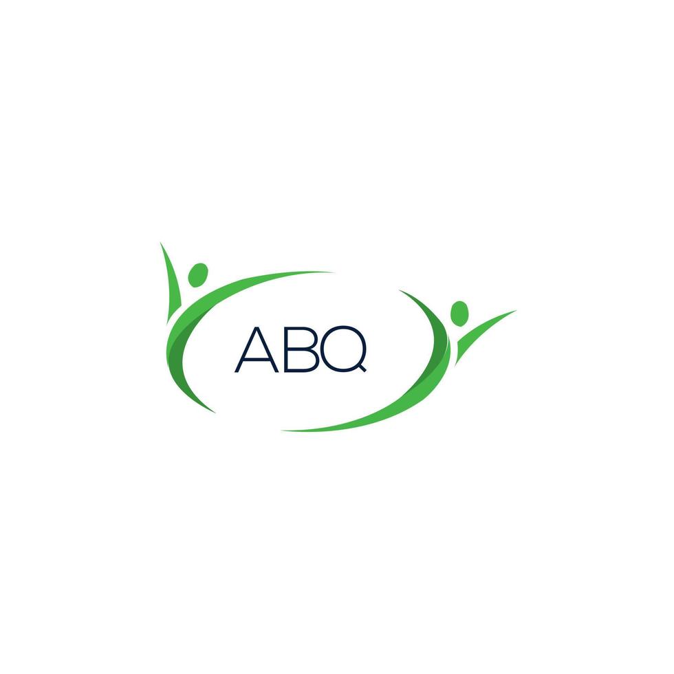 design de logotipo de letra abq em fundo branco. conceito de logotipo de letra de iniciais criativas abq. design de letra abq. vetor