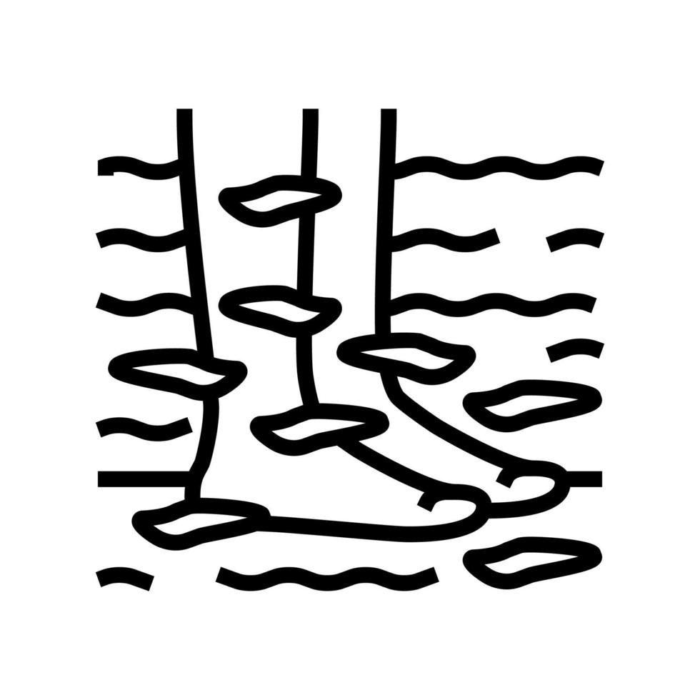 ilustração vetorial de ícone de linha de spa de peixe vetor