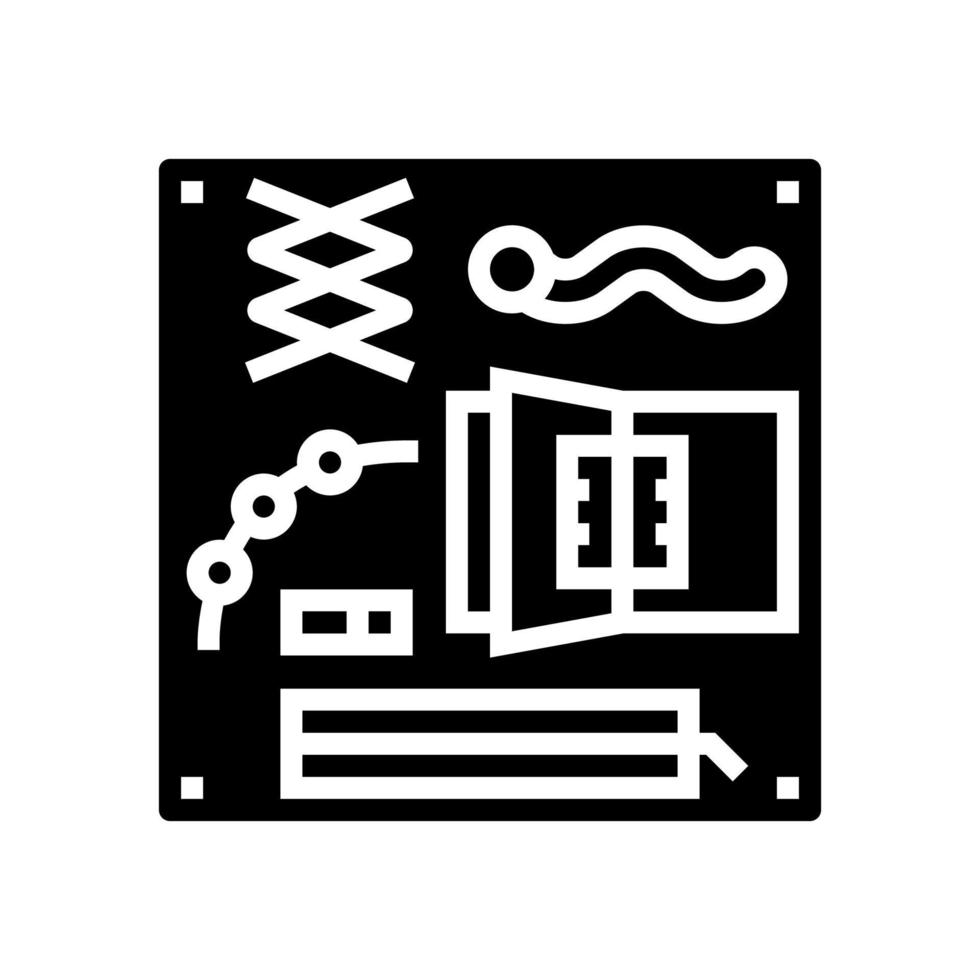 ilustração vetorial de ícone de glifo de placa ocupada vetor