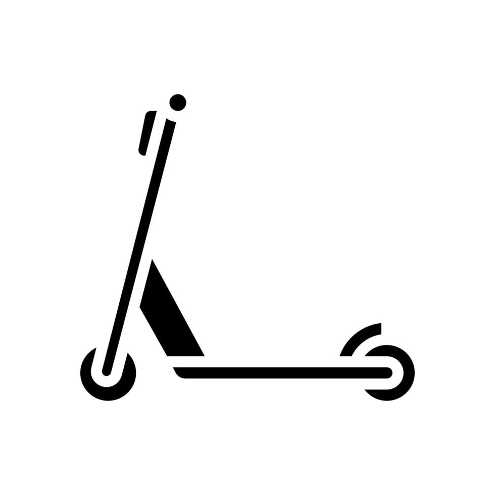ilustração em vetor de ícone de glifo de madeira de scooter