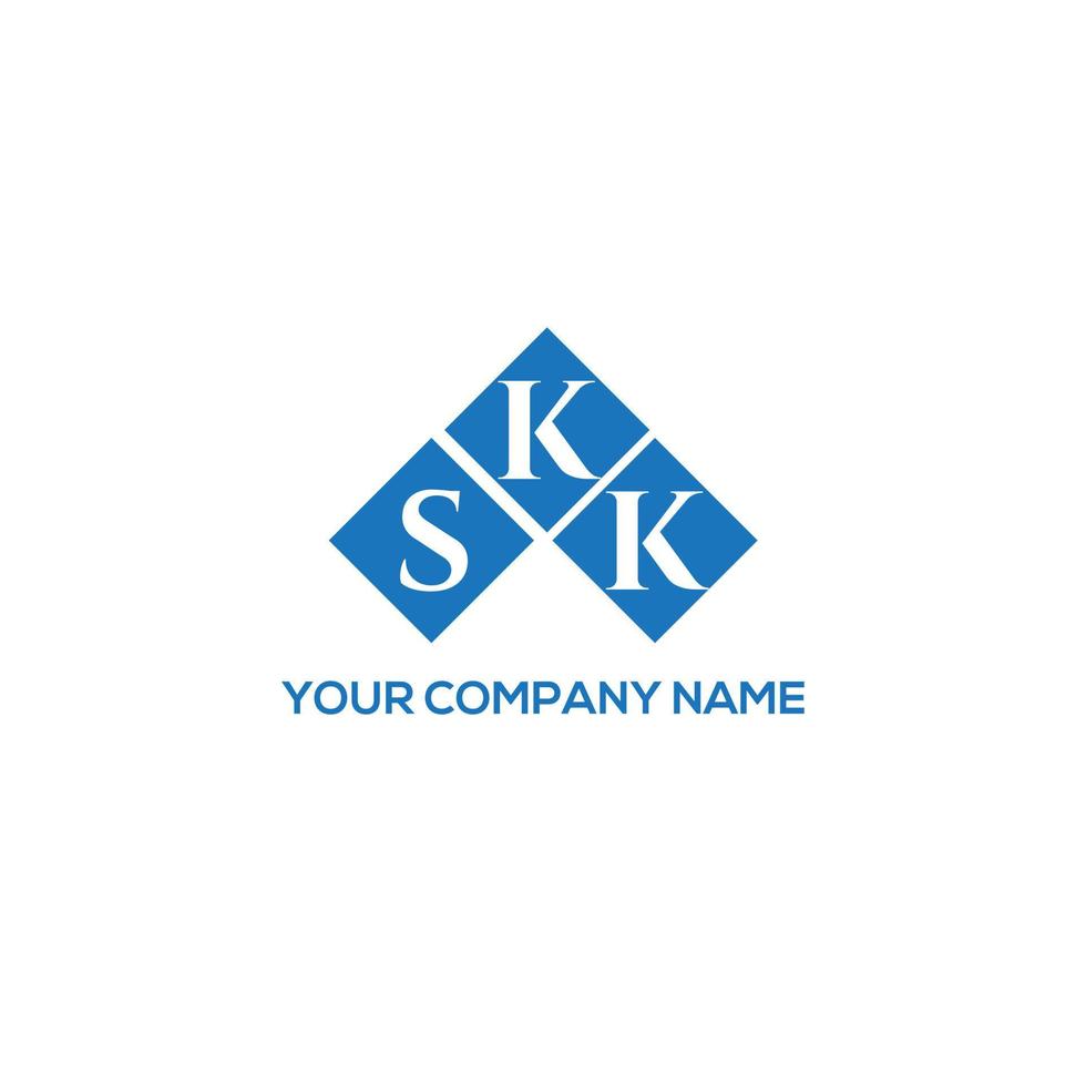 design de logotipo de carta skk em fundo branco. skk conceito de logotipo de letra de iniciais criativas. design de letra skk. vetor