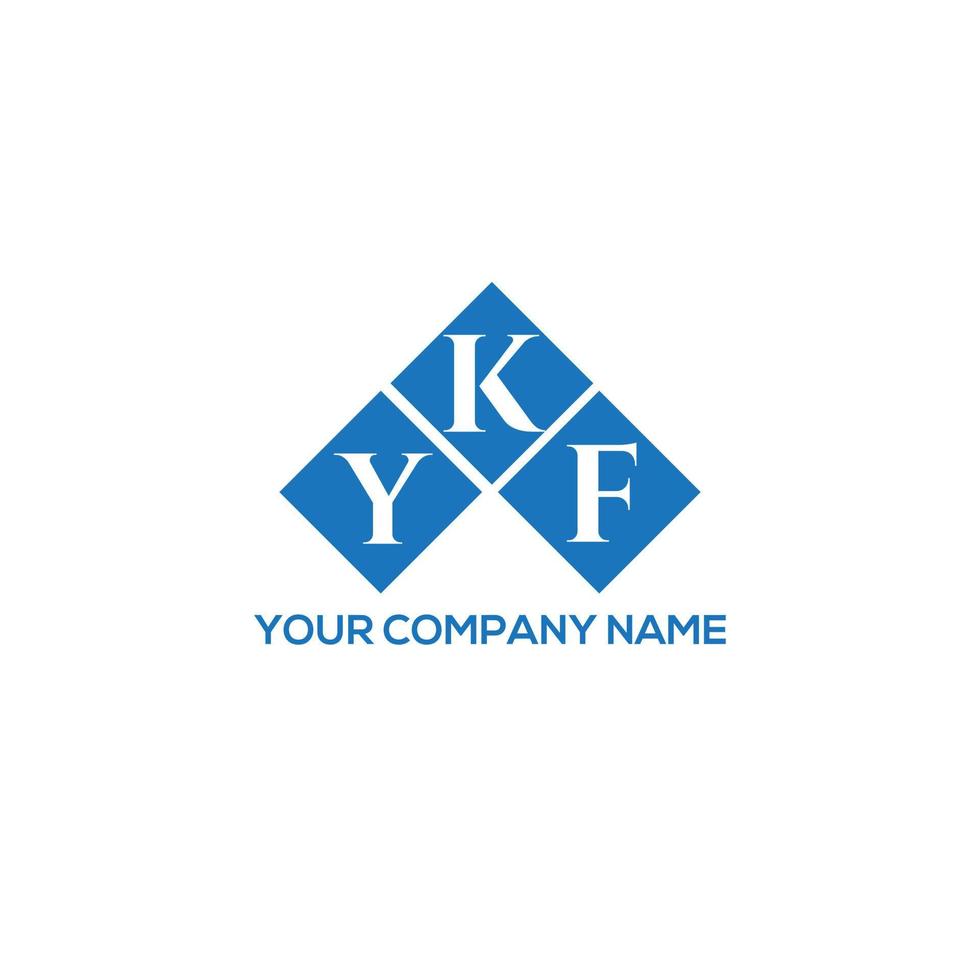 ykf carta design.ykf carta logo design em fundo branco. conceito de logotipo de letra de iniciais criativas ykf. ykf carta design.ykf carta logo design em fundo branco. y vetor