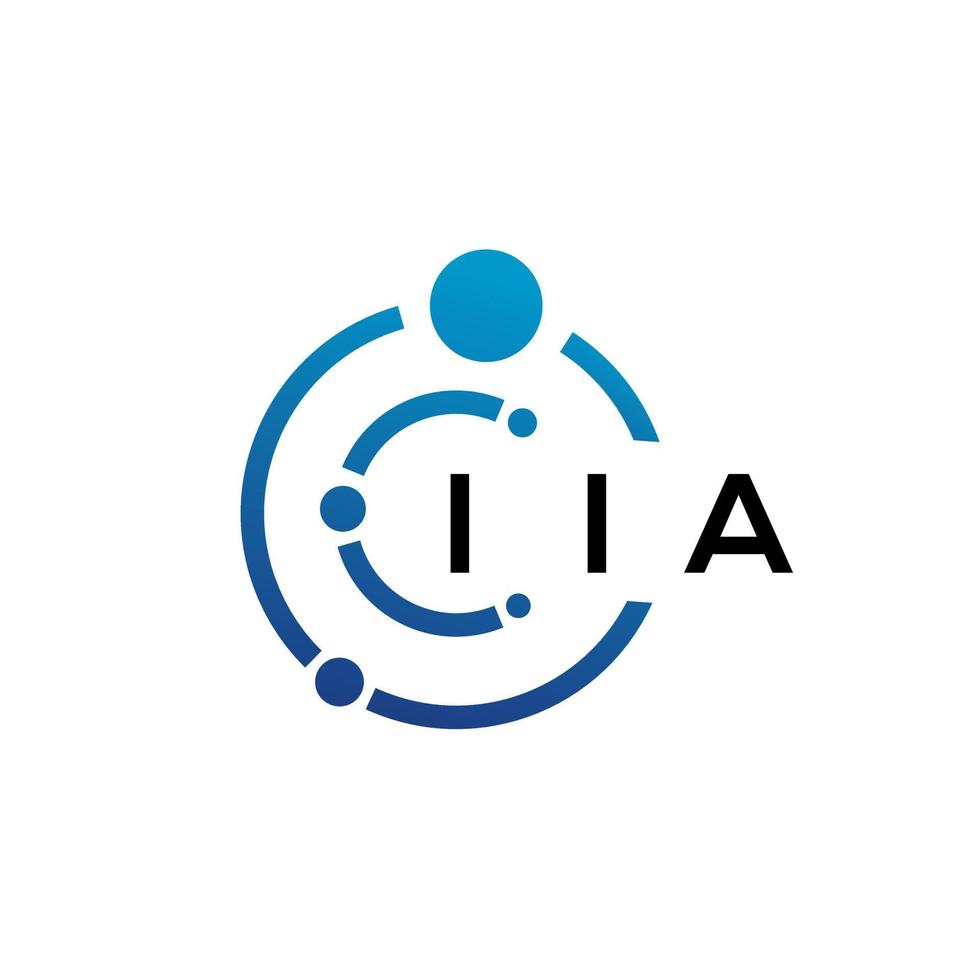 design de logotipo de tecnologia de letra iia em fundo branco. iia letras iniciais criativas conceito de logotipo. iia design de letras. vetor