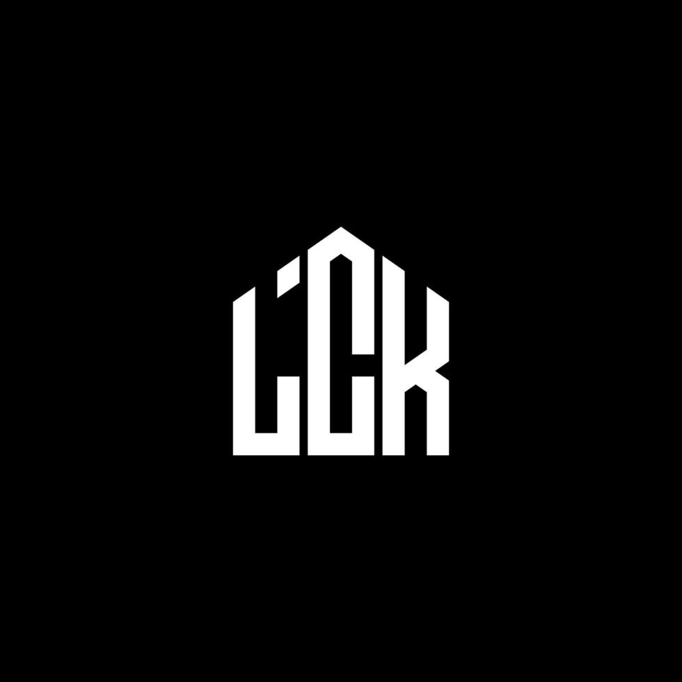 lck carta design.lck design de logotipo de carta em fundo preto. lck conceito de logotipo de letra de iniciais criativas. lck carta design.lck design de logotipo de carta em fundo preto. eu vetor