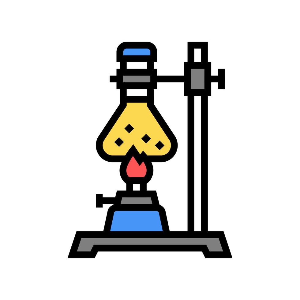 queimador de ebulição química ícone de cor líquida ilustração vetorial isolado vetor