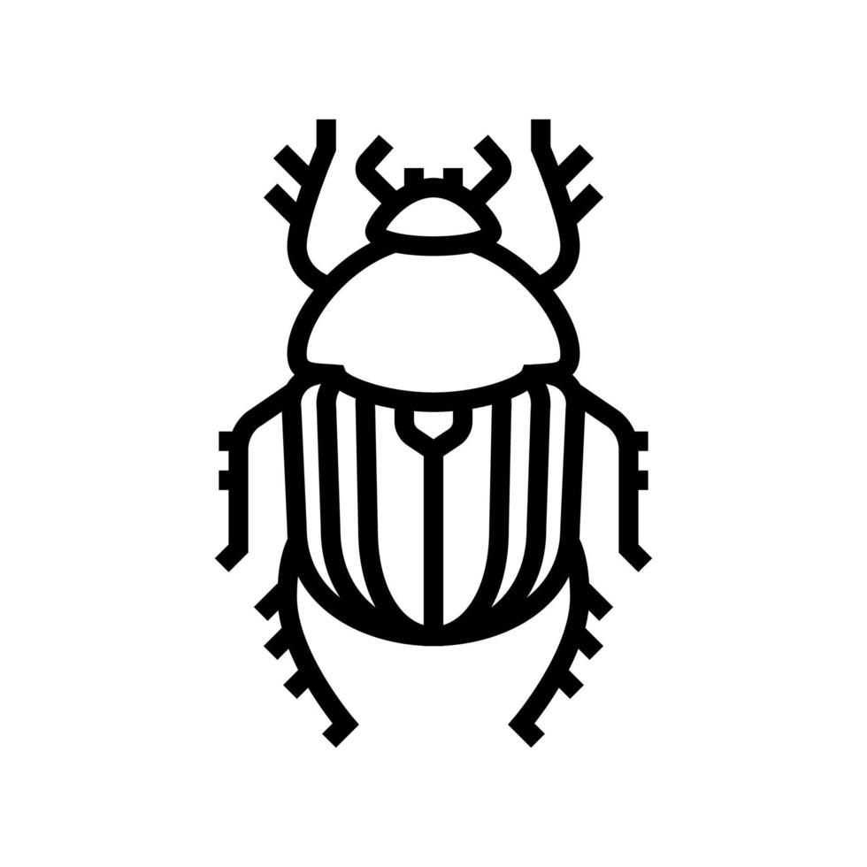 ilustração em vetor ícone de linha de bug de escaravelho