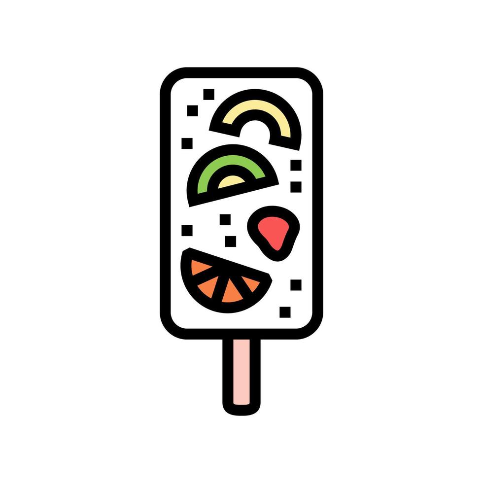 ilustração em vetor ícone de cor de sorvete de frutas