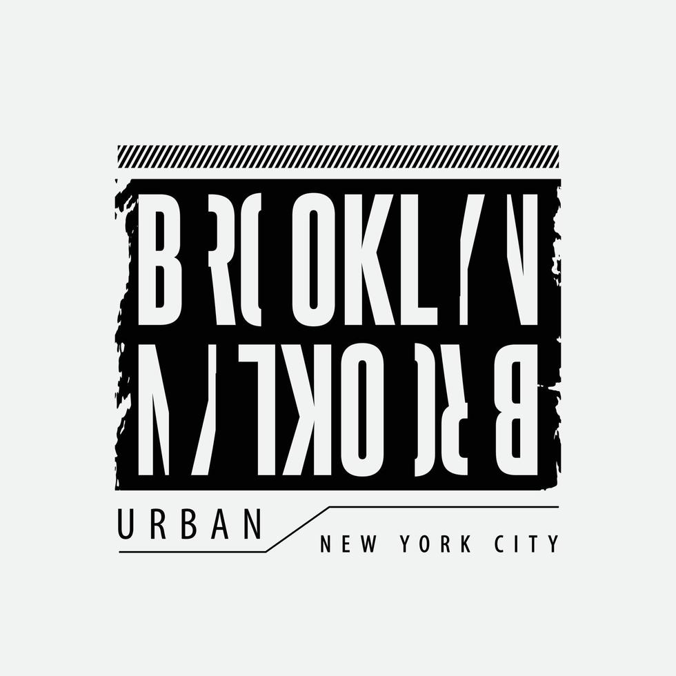 design de camiseta de vetor de tipografia do brooklyn