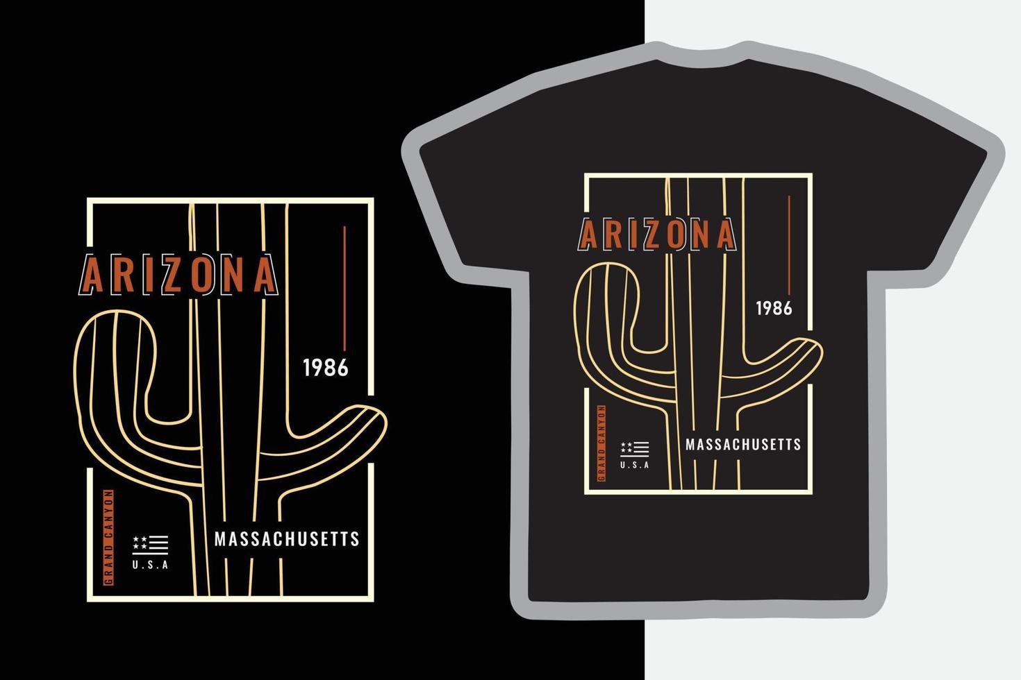 tipografia de ilustração do arizona. perfeito para projetar camisetas, camisas, moletons, pôster, impressão vetor