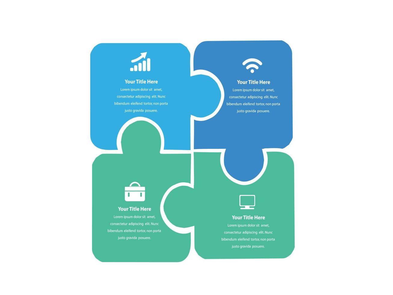 modelo de design de infográfico de ilustração vetorial com ícones e 4 opções ou etapas. pode ser usado para processo, apresentações, layout, banner, infográfico. vetor