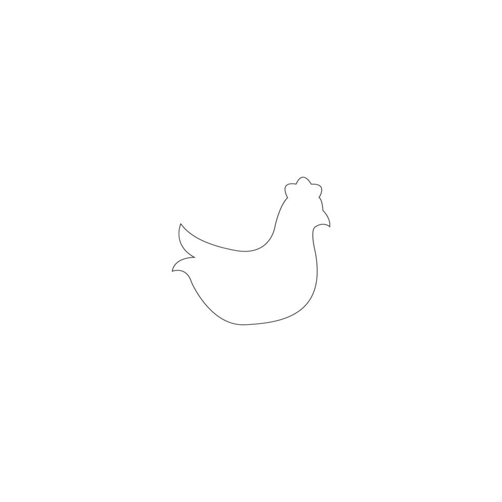 vetor de ilustração de ícone de frango