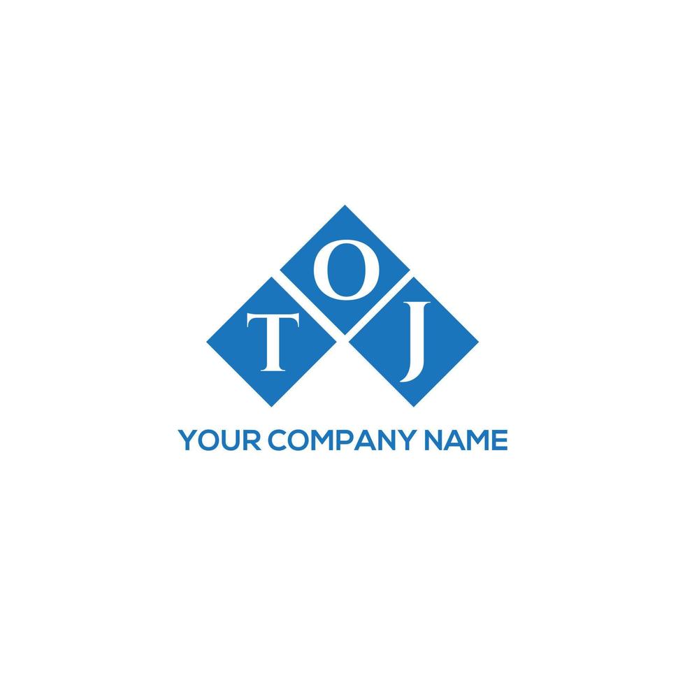 design de logotipo de carta toj em fundo branco. conceito de logotipo de letra de iniciais criativas toj. design de letra toj. vetor