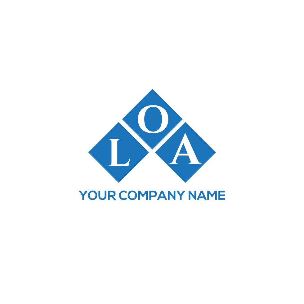 design de logotipo de carta loa em fundo branco. loa conceito de logotipo de letra de iniciais criativas. design de carta loa. vetor