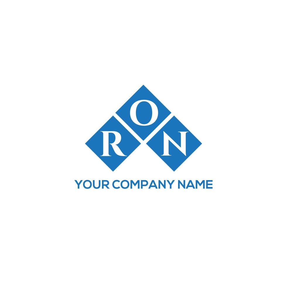 design de logotipo de carta ron em fundo branco. ron conceito de logotipo de letra de iniciais criativas. design de letra ron. vetor