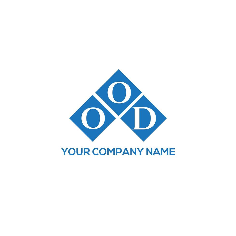 ood design de logotipo de carta em fundo branco. ood conceito de logotipo de letra de iniciais criativas. ood design de letra. vetor