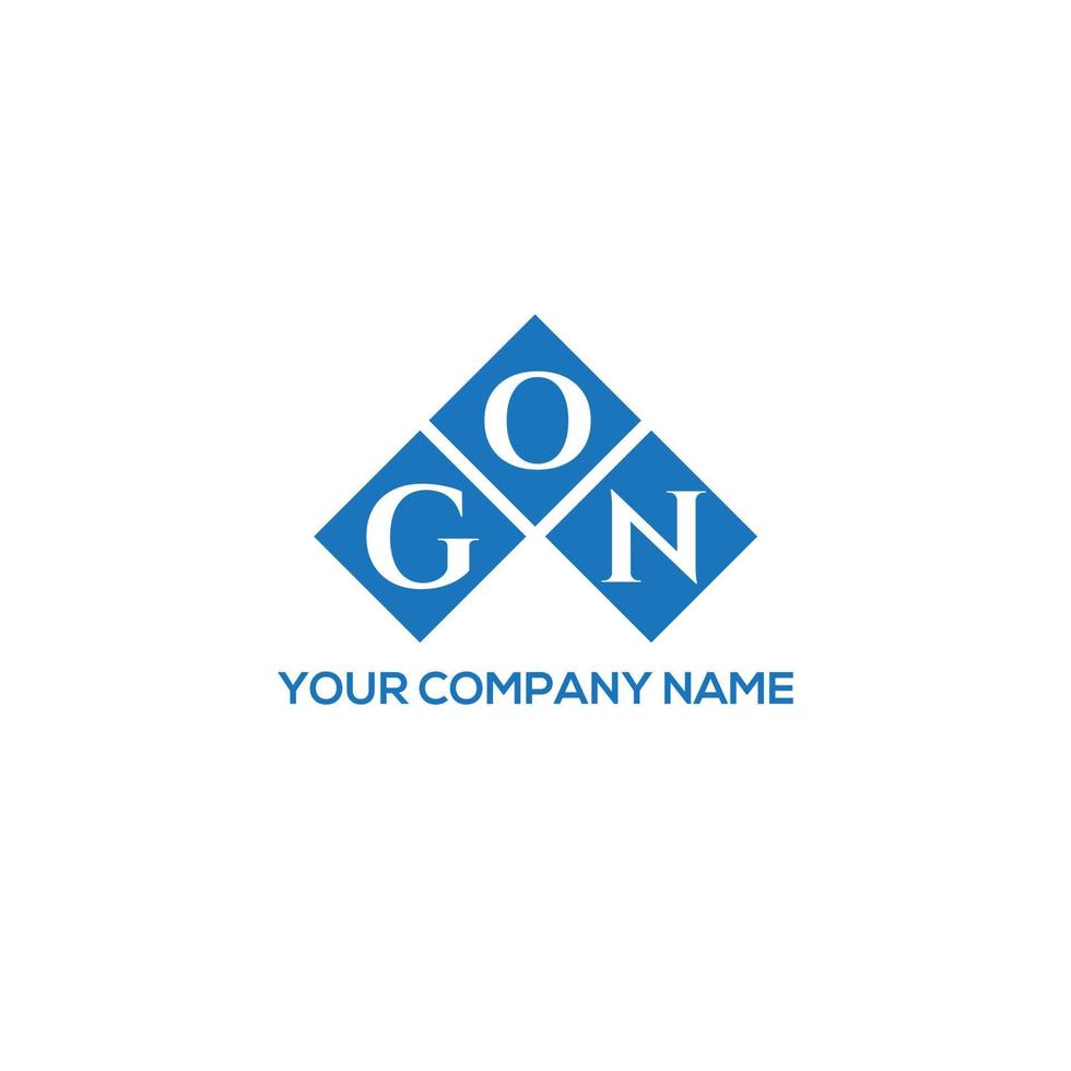 gon design de logotipo de carta em fundo branco. gon conceito de logotipo de letra de iniciais criativas. projeto de letra gon. vetor