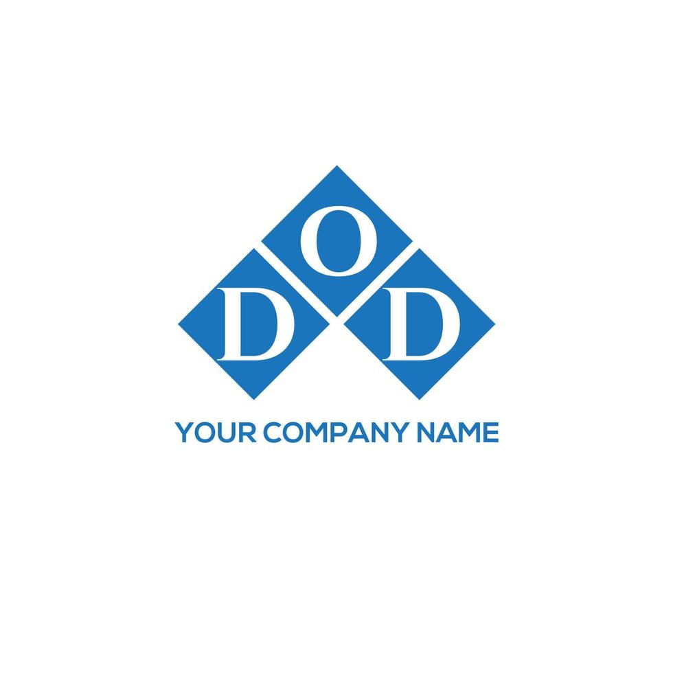 design de logotipo de carta dod em fundo branco. conceito de logotipo de letra de iniciais criativas dod. design de letras dod. vetor