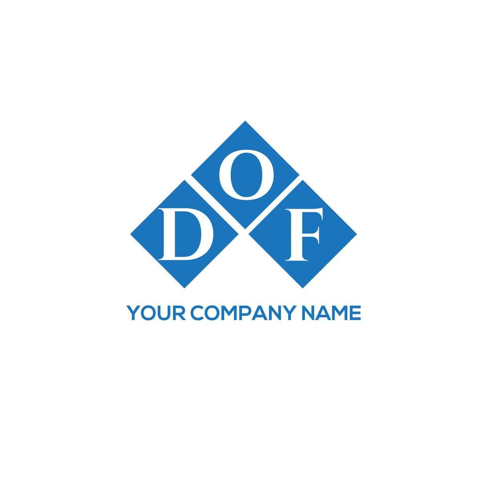 design de logotipo de carta dof em fundo branco. conceito de logotipo de letra de iniciais criativas dof. design de letra dof. vetor