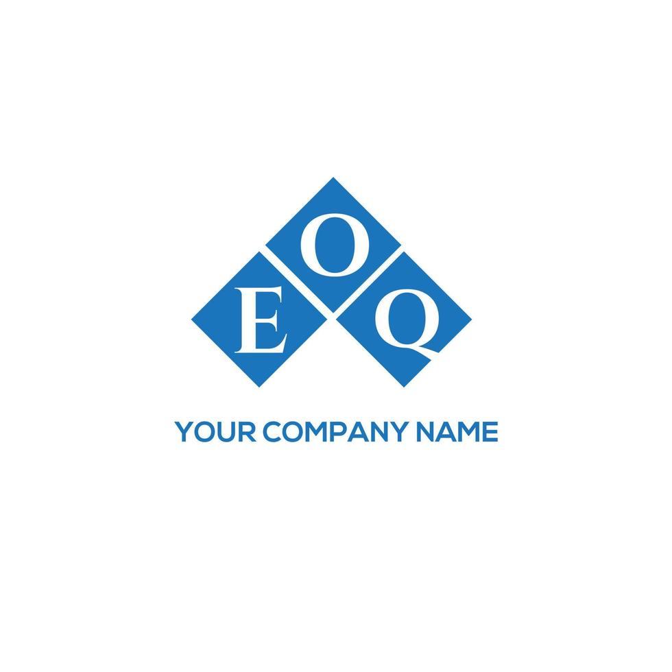 design de logotipo de letra eoq em fundo branco. conceito de logotipo de letra de iniciais criativas eoq. desenho de letras eoq. vetor