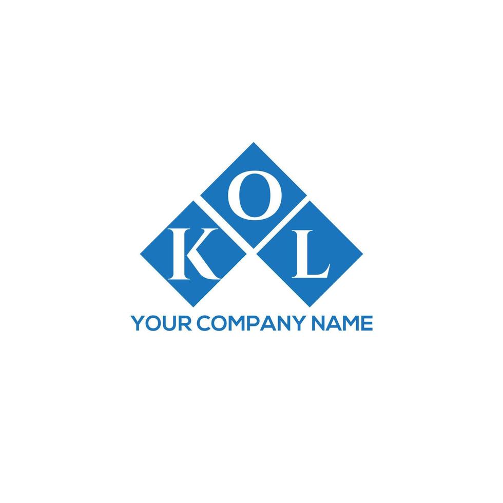 kol carta logotipo design em fundo branco. kol conceito de logotipo de letra de iniciais criativas. kol design de letras. vetor