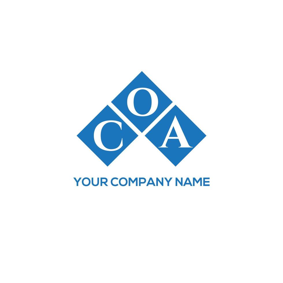 coa design de logotipo de carta em fundo branco. coa conceito de logotipo de letra de iniciais criativas. desenho de carta coa. vetor