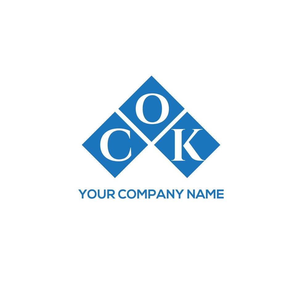 design de logotipo de carta cok em fundo branco. cok conceito de logotipo de letra de iniciais criativas. design de letra cok. vetor