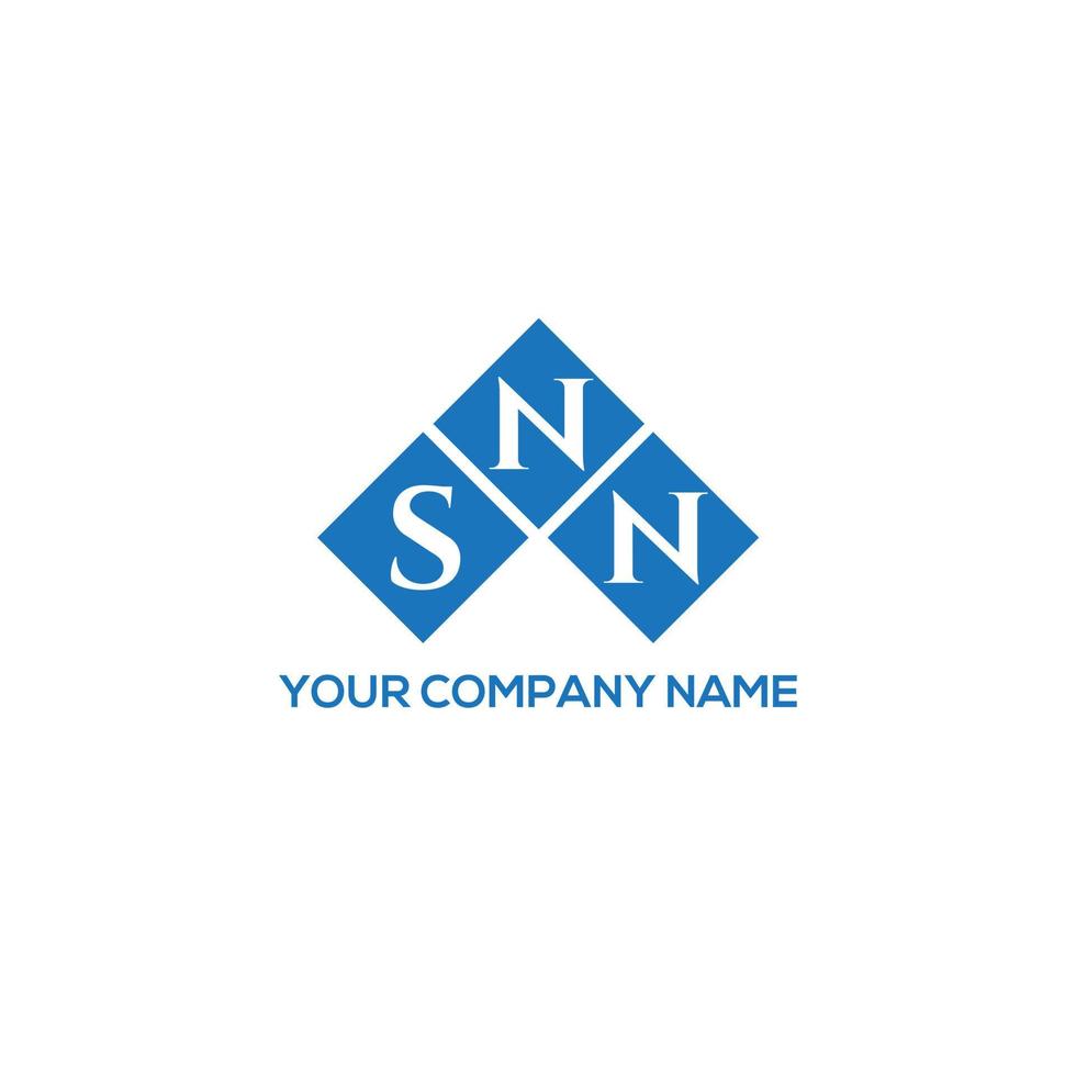 design de logotipo de carta snn em fundo branco. snn conceito de logotipo de carta de iniciais criativas. design de carta snn. vetor