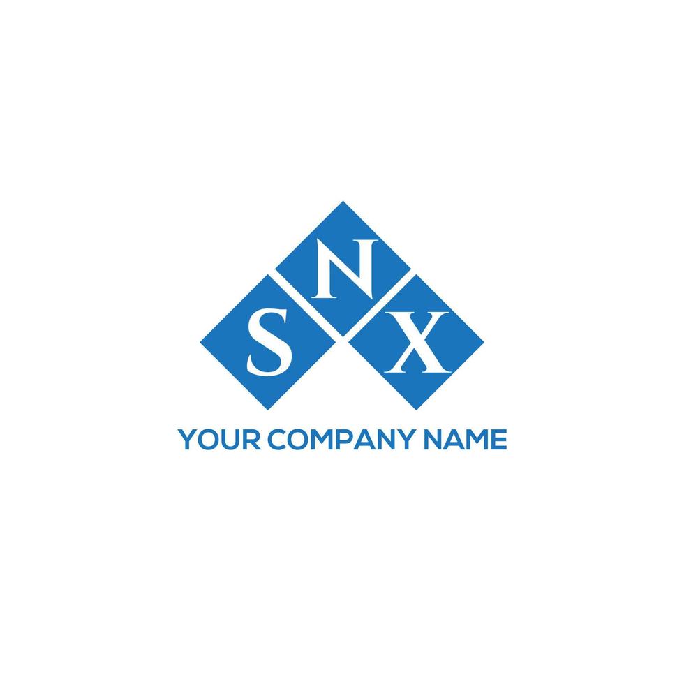 design de logotipo de carta snx em fundo branco. conceito de logotipo de letra de iniciais criativas snx. design de letra snx. vetor