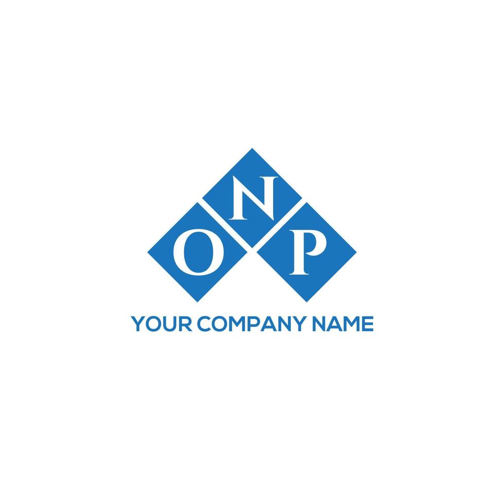 design de logotipo de carta onp em fundo branco. conceito de logotipo de letra de iniciais criativas onp. design de letra onp. vetor