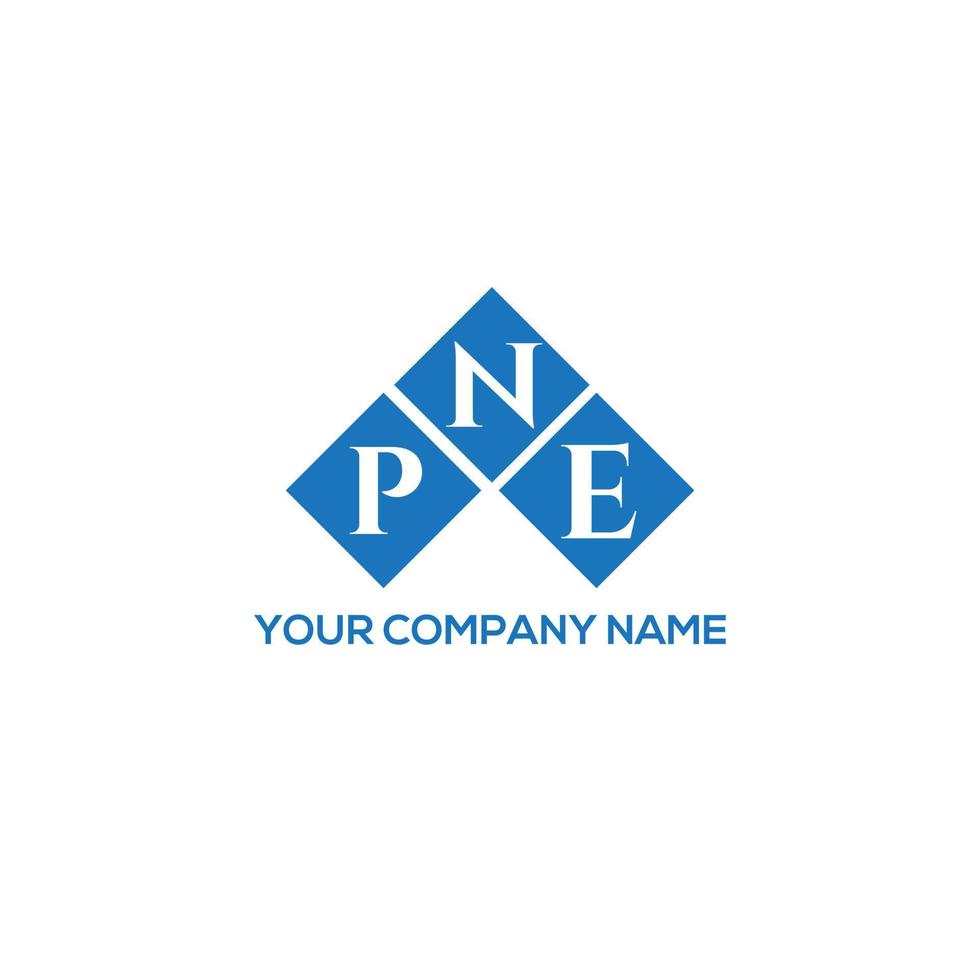 design de logotipo pne carta em fundo branco. conceito de logotipo de letra de iniciais criativas pne. design de letra pne. vetor