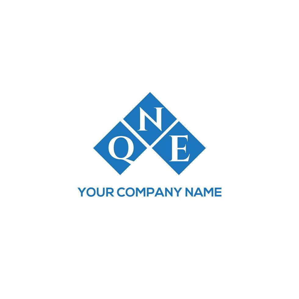 design de logotipo de carta qne em fundo branco. conceito de logotipo de letra de iniciais criativas qne. design de letra qne. vetor
