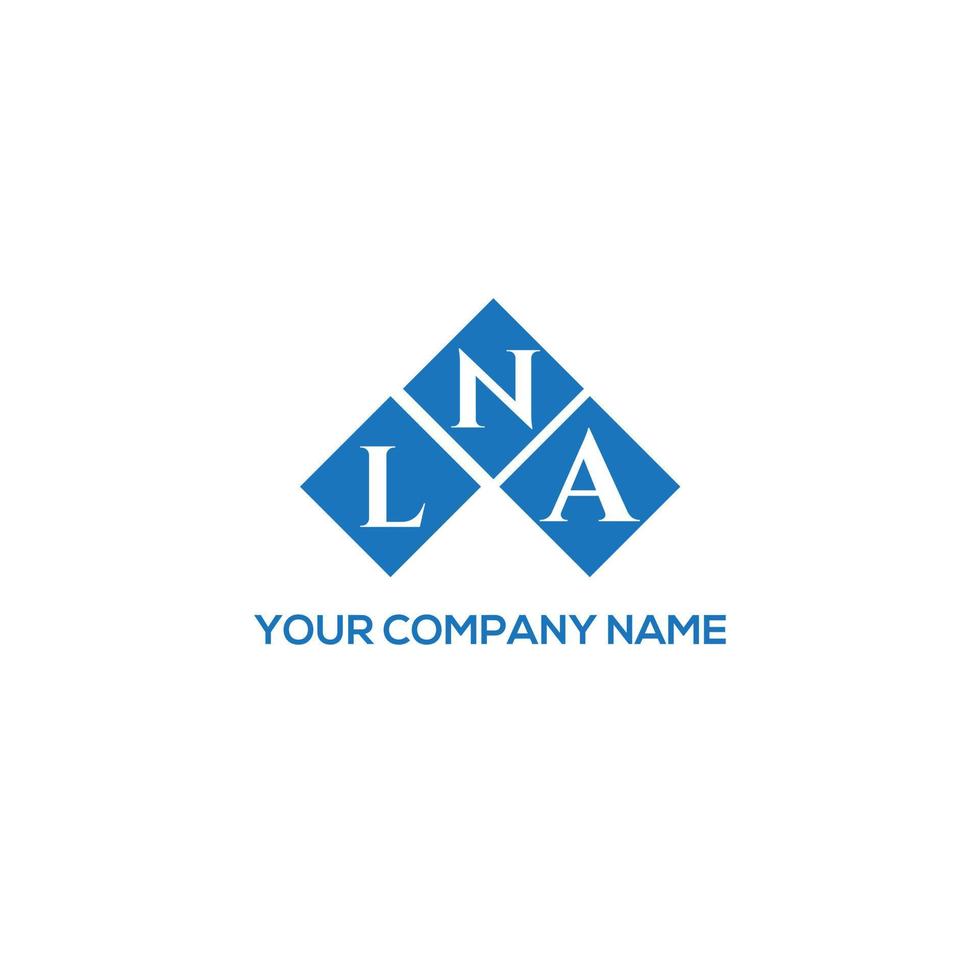 lna design de logotipo de carta em fundo branco. lna conceito de logotipo de carta de iniciais criativas. lna design de letras. vetor