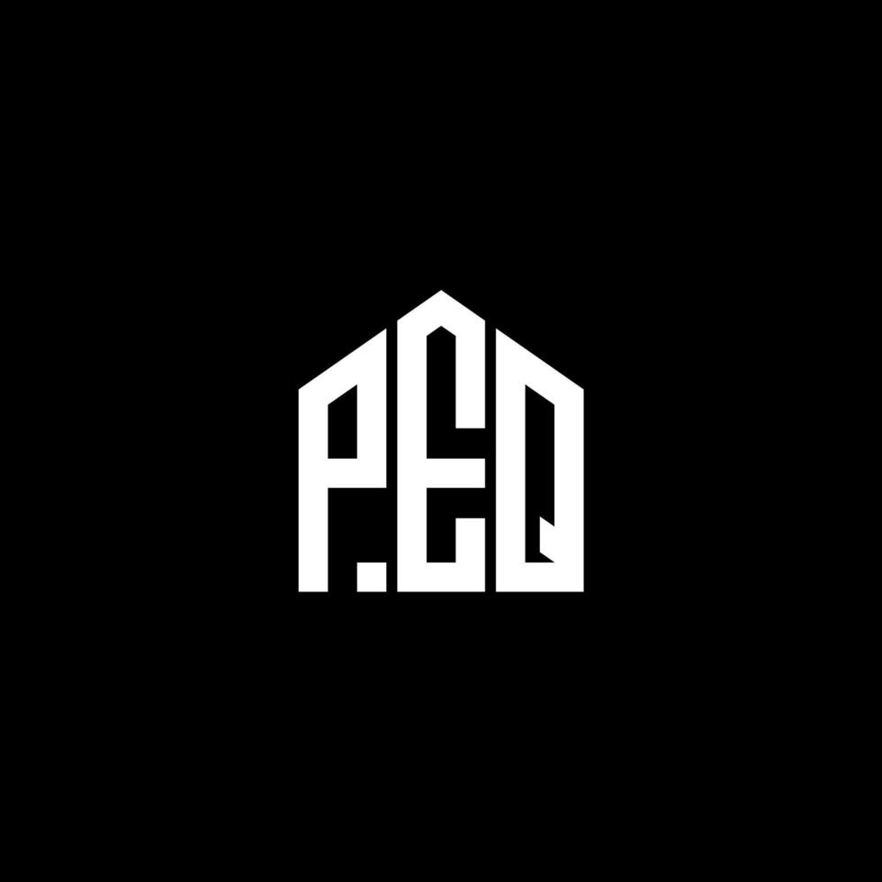design de logotipo de letra peq em fundo preto. conceito de logotipo de letra de iniciais criativas peq. design de letra peq. vetor