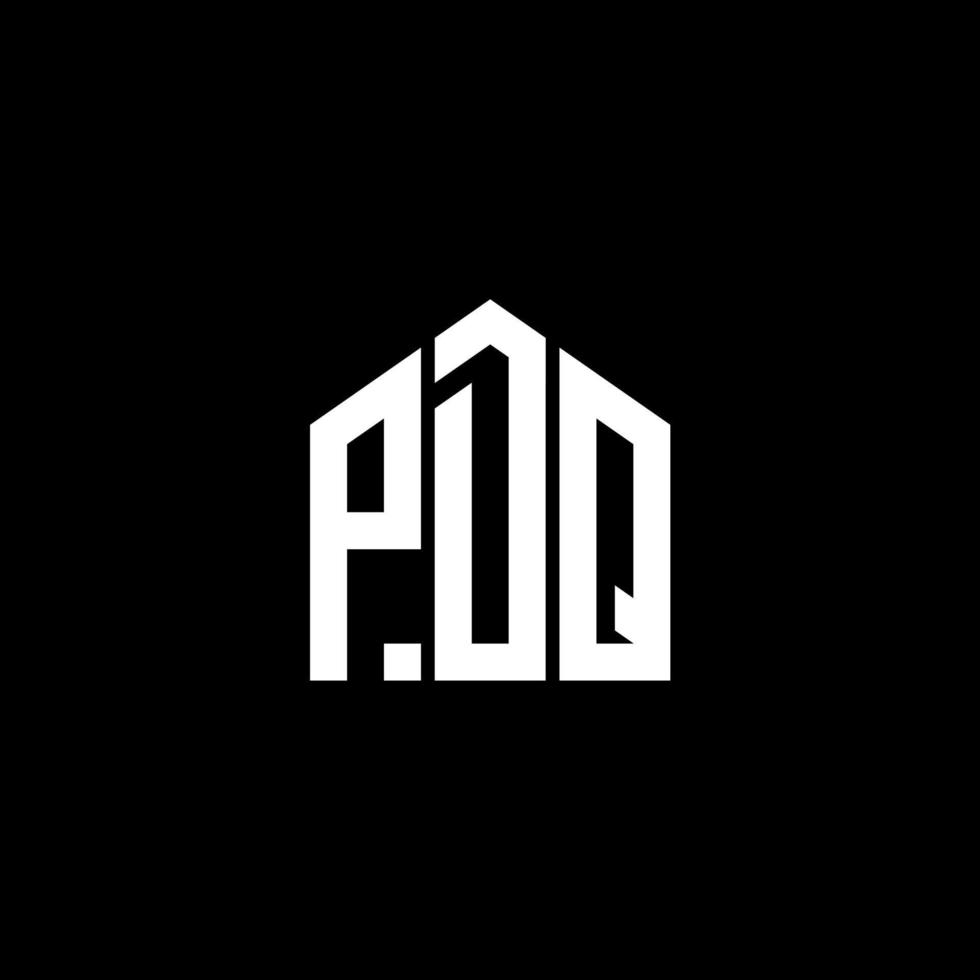 design de logotipo de letra pdq em fundo preto. conceito de logotipo de letra de iniciais criativas pdq. design de letra pdq. vetor