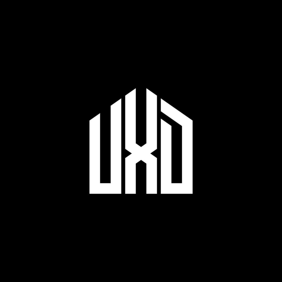 design de logotipo de letra uxd em fundo preto. conceito de logotipo de letra de iniciais criativas uxd. design de letra uxd. vetor