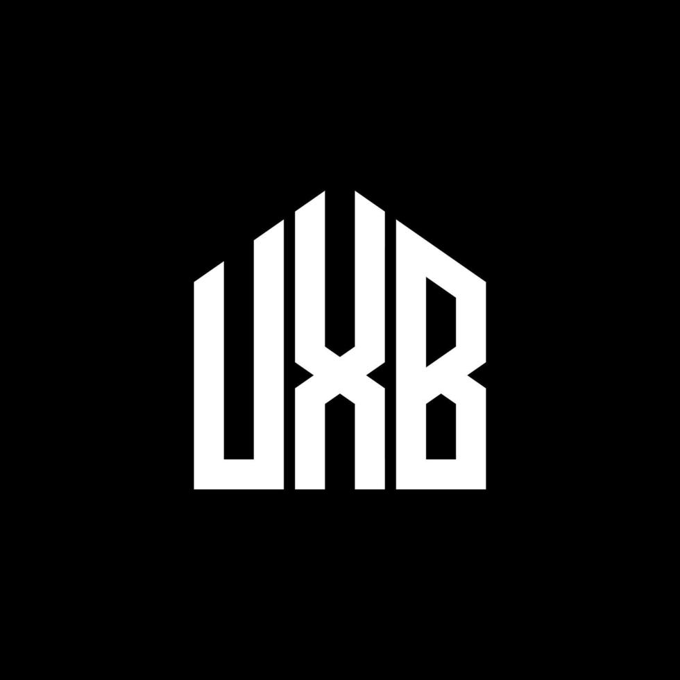 design de logotipo de letra uxb em fundo preto. conceito de logotipo de letra de iniciais criativas uxb. design de letra uxb. vetor