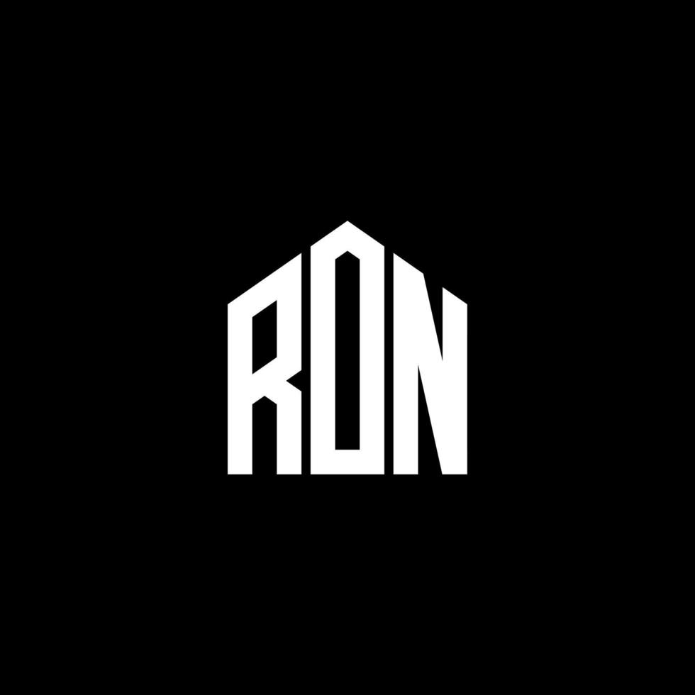 ron carta design.ron design de logotipo de carta em fundo preto. ron conceito de logotipo de letra de iniciais criativas. design de letra ron. vetor
