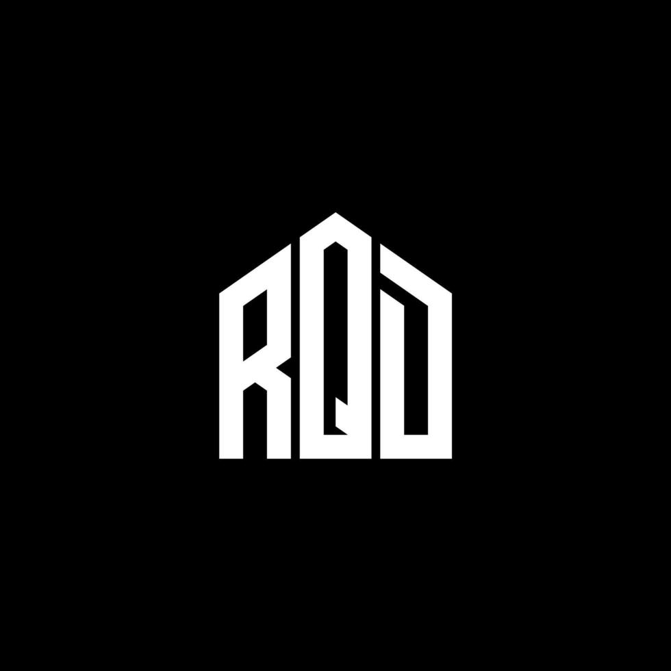 design de logotipo de letra rqd em fundo preto. conceito de logotipo de carta de iniciais criativas rqd. design de letra rqd. vetor