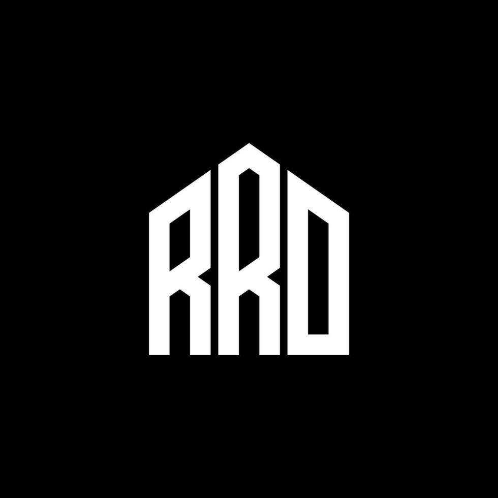 design de logotipo de letra rro em fundo preto. rro conceito de logotipo de letra de iniciais criativas. design de letra rro. vetor