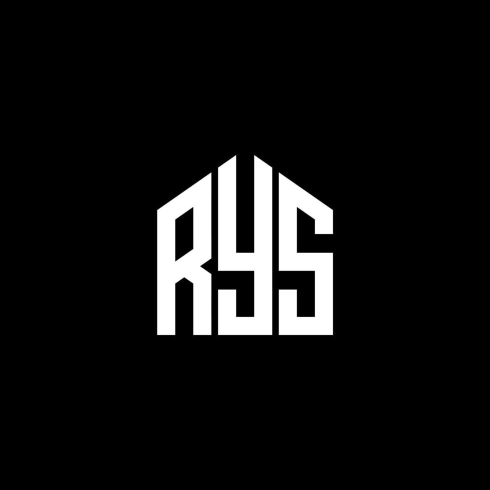 rys carta design.rys carta logotipo design em fundo preto. rys conceito de logotipo de letra de iniciais criativas. rys carta design.rys carta logotipo design em fundo preto. r vetor