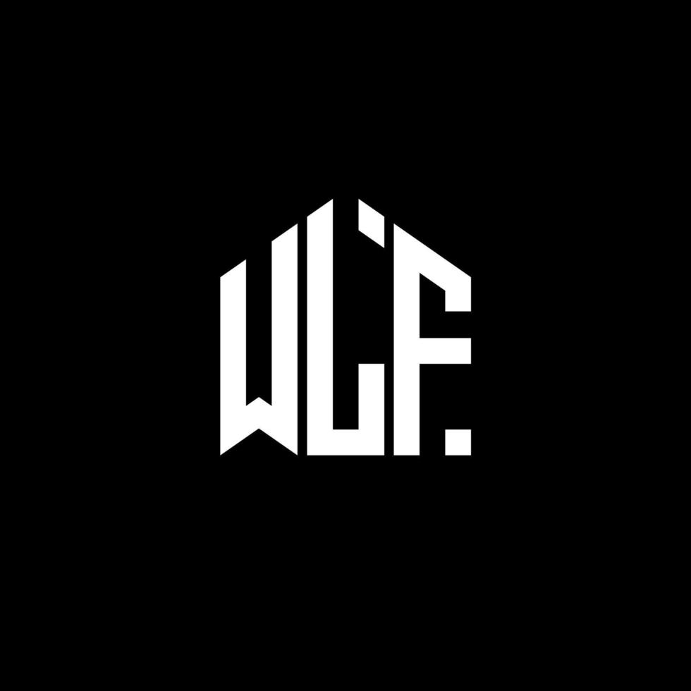 conceito de logotipo de letra de iniciais criativas wlf. wlf carta design.wlf carta logotipo design em fundo preto. conceito de logotipo de letra de iniciais criativas wlf. design de letra wlf. vetor