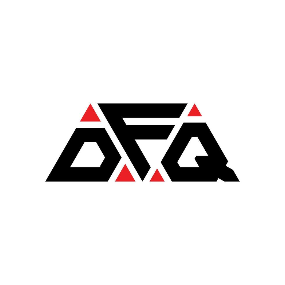 design de logotipo de letra triângulo dfq com forma de triângulo. monograma de design de logotipo de triângulo dfq. modelo de logotipo de vetor triângulo dfq com cor vermelha. dfq logotipo triangular logotipo simples, elegante e luxuoso. dfq