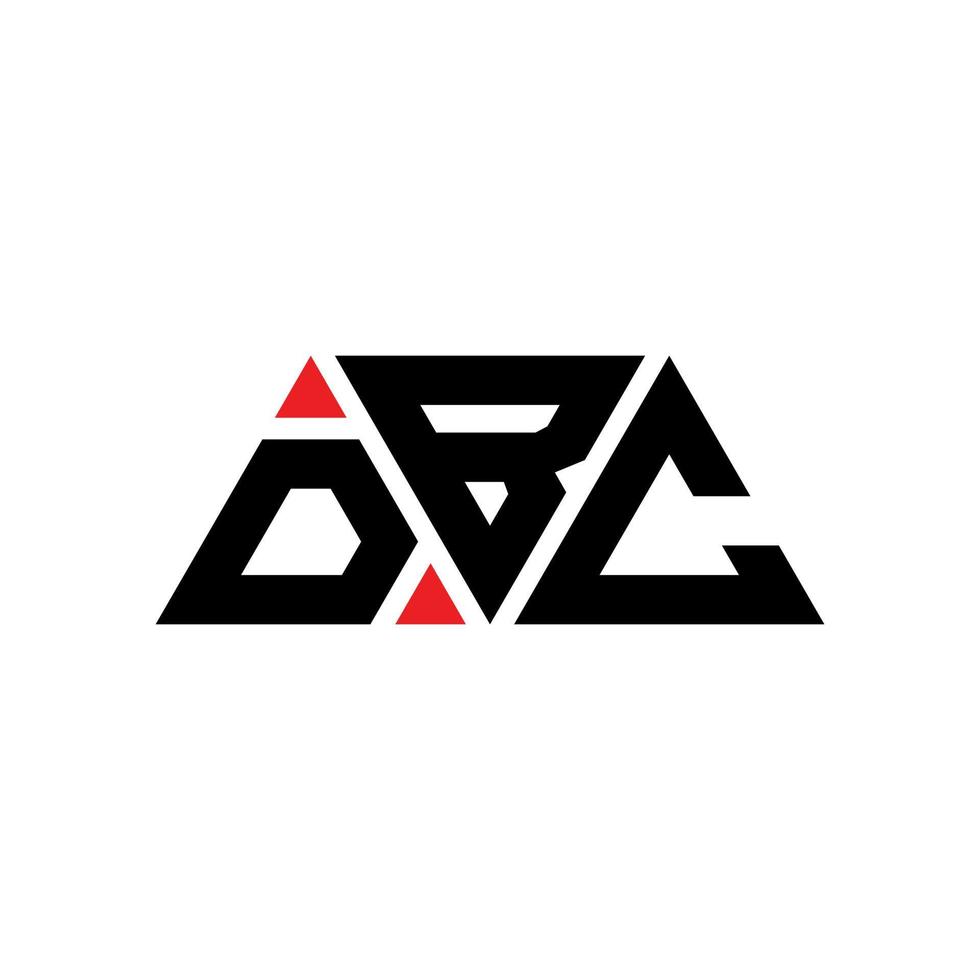 design de logotipo de letra de triângulo dbc com forma de triângulo. monograma de design de logotipo de triângulo dbc. modelo de logotipo de vetor dbc triângulo com cor vermelha. logotipo triangular dbc logotipo simples, elegante e luxuoso. banco de dados