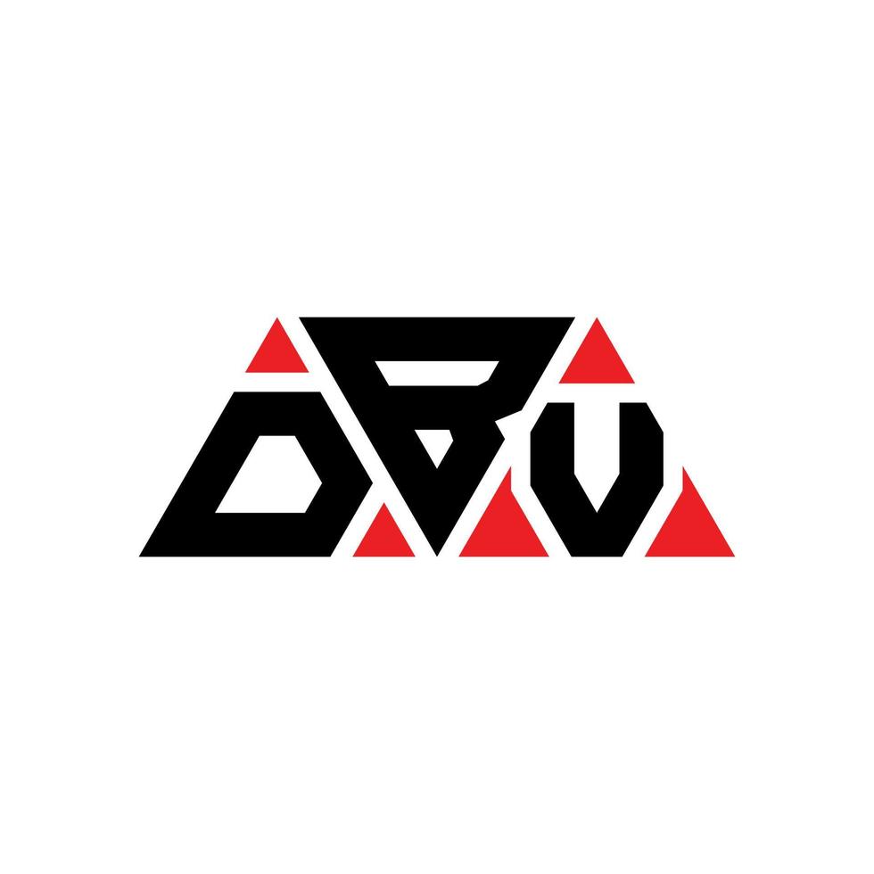 design de logotipo de letra de triângulo dbv com forma de triângulo. monograma de design de logotipo de triângulo dbv. modelo de logotipo de vetor dbv triângulo com cor vermelha. logotipo triangular dbv logotipo simples, elegante e luxuoso. dbv