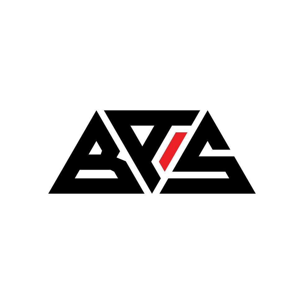design de logotipo de letra triângulo bas com forma de triângulo. monograma de design de logotipo de triângulo bas. modelo de logotipo de vetor de triângulo bas com cor vermelha. bas logotipo triangular simples, elegante e luxuoso. baixo