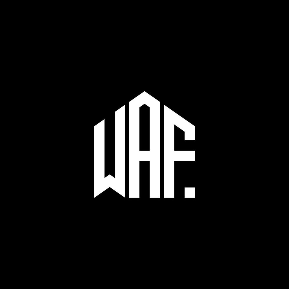 design de logotipo de carta waf em fundo preto. conceito de logotipo de letra de iniciais criativas waf. design de letra waf. vetor