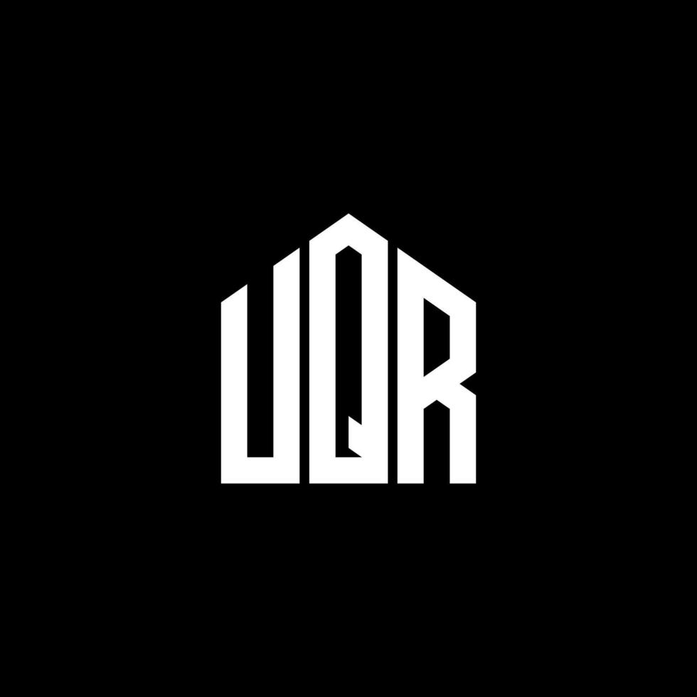 conceito de logotipo de letra de iniciais criativas uqr. design de logotipo de letra uqr design.uqr em fundo preto. conceito de logotipo de letra de iniciais criativas uqr. design de letra uqr. vetor