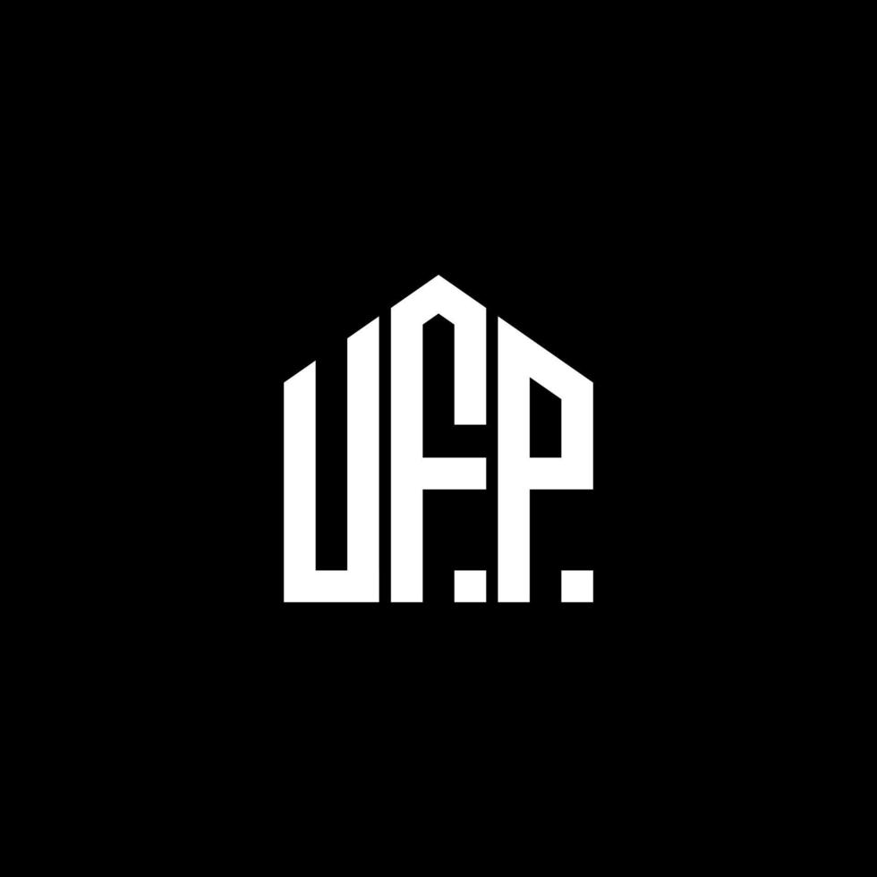 design de logotipo de carta ufp em fundo preto. conceito de logotipo de letra de iniciais criativas da ufp. design de carta ufp. vetor