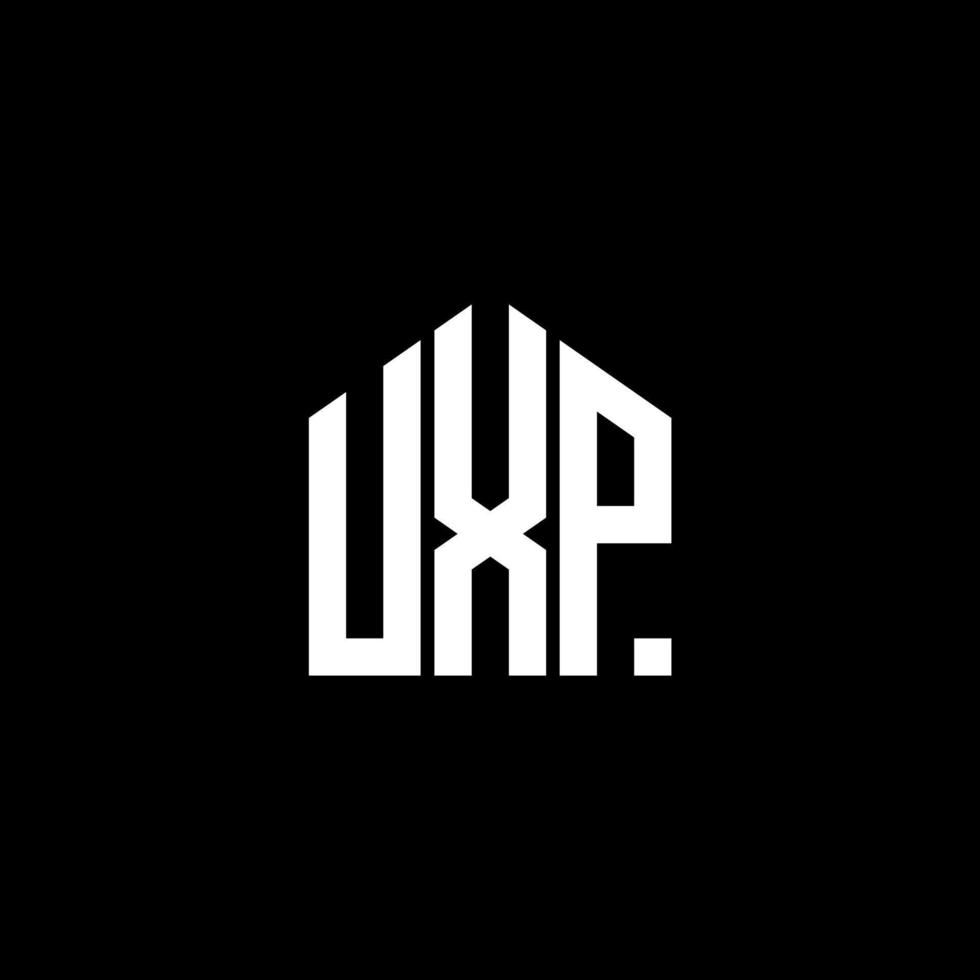 design de logotipo de carta uxp em fundo preto. conceito de logotipo de letra de iniciais criativas uxp. design de letra uxp. vetor